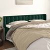 vidaXL Cabeceira de cama c/ abas veludo 163x16x78/88cm verde-escuro