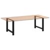 vidaXL Pés para mesa de jantar , pretos, 2 peças, 100x (72-73) cm, aço