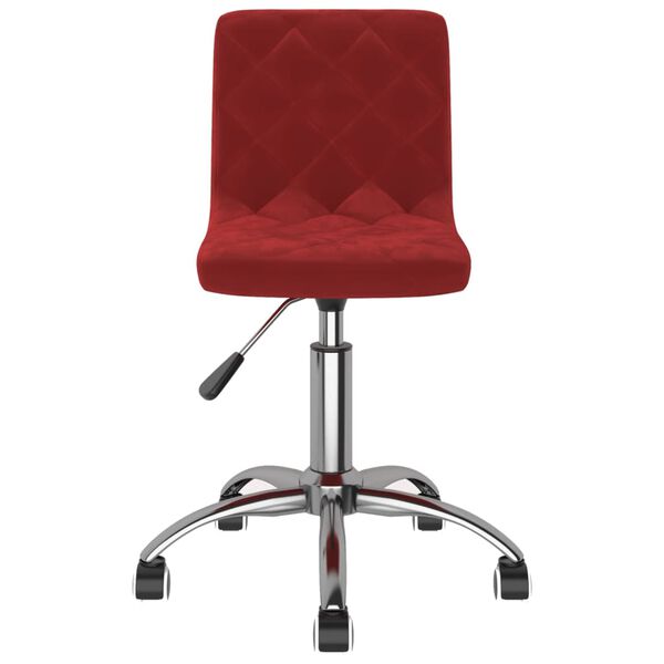 vidaXL Cadeiras de jantar girat&oacute;rias 2 pcs veludo vermelho tinto