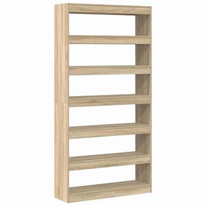 vidaXL Gabinete de Livros 6 n&iacute;veis 100 x 30 x 198 cm Carvalho Sonoma