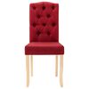 vidaXL Cadeiras de jantar 2 pcs tecido vermelho tinto