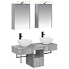 vidaXL Conjunto de Arm&aacute;rios para Banheiro 5 unid. Sonoma cinzento