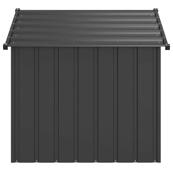 vidaXL Casota para c&atilde;es com telhado 131x101x102 cm a&ccedil;o galvanizado