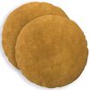 vidaXL Almofada 2 unid. HEERLEN Amarelo &Oslash; 60 cm Fleece de microfibra