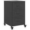 vidaXL Mesa de cabeceira 36x39x59 cm a&ccedil;o preto