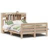 vidaXL Cama com estante sem colch&atilde;o 150x200 cm pinho maci&ccedil;o