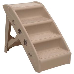 vidaXL Escadas para c&atilde;es dobr&aacute;veis 62x40x49,5 cm castanho