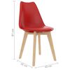 vidaXL Cadeiras de jantar 2 pcs pl&aacute;stico vermelho