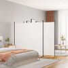vidaXL Biombo com 3 pain&eacute;is 525x180 cm tecido branco