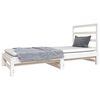 vidaXL Estrutura sof&aacute;-cama de puxar 2x(90x190) cm pinho maci&ccedil;o branco