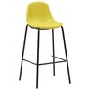 vidaXL 3 pcs conjunto de bar tecido amarelo