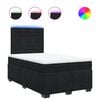 vidaXL Cama boxspring com colch&atilde;o 120x190 cm veludo preto