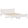vidaXL Cama sem colch&atilde;o 140x190 cm madeira de pinho maci&ccedil;a branco