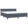 vidaXL Cama box spring c/ colch&atilde;o e LED 200x210 cm veludo cinzento-escuro