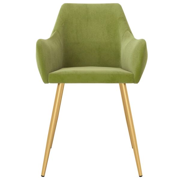 vidaXL Cadeiras de jantar 4 pcs veludo verde-claro