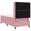vidaXL Cama Box com colch&atilde;o com led Rosa 80 x 200 cm Veludo