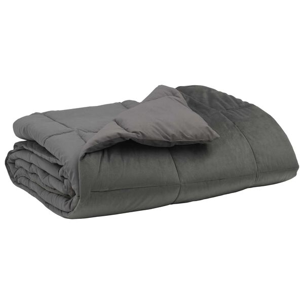 vidaXL Duvet de Ano Inteiro Cinzento-claro 200 x 240 cm Microfibra