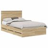 vidaXL Estrutura da Cama com gaveta Carvalho Sonoma 120 x 190 cm
