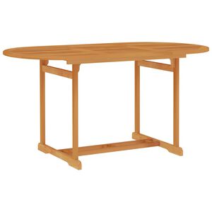 vidaXL Mesa de jardim 150x90x75 cm madeira de teca maci&ccedil;a