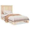 vidaXL Estrutura de cama com cabeceira 100x200cm pinho maci&ccedil;o