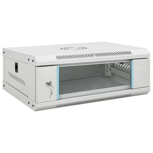 vidaXL Arm&aacute;rio bastidor de parede 4U 19" IP20 53x40x21 cm