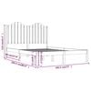 vidaXL Estrutura de cama super king 180x200 cm pinho maci&ccedil;o