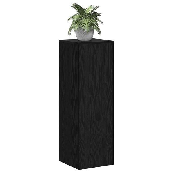 vidaXL Suporte para Plantas Carvalho Preto 33 x 33 x 100 cm