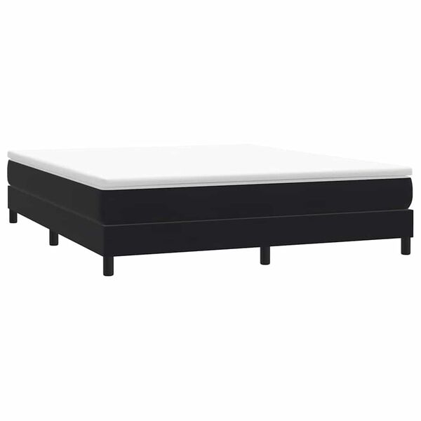 vidaXL Cama com molas sem colch&atilde;o 180x220 cm veludo preto