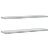 vidaXL Prateleiras de parede 2pcs 100x23,5cm a&ccedil;o inoxid&aacute;vel prateado