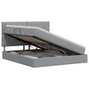 vidaXL Cama com arruma&ccedil;&atilde;o e colch&atilde;o Cinzento-claro 160 x 200 cm tecido