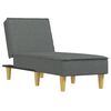 vidaXL Chaise longue tecido cinzento-escuro