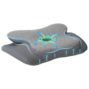 vidaXL Almofada cervical Cinzento Espuma de Mem&oacute;ria 58 x 38 x 12 cm