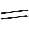 vidaXL Prateleiras de parede 2 pcs 115x9x3 cm preto