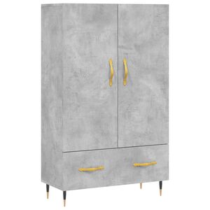 vidaXL Aparador alto 69,5x31x115 cm derivados de madeira cinza-cimento