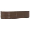 vidaXL Canteiro elevado jardim 291x140x68 a&ccedil;o galvanizado castanho