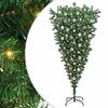 vidaXL &Aacute;rvore de Natal Artificial Pr&eacute;-iluminada de Cima para Baixo com Conjunto de Bolas