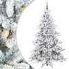 vidaXL &Aacute;rvore de Natal Articulada Artificial Branco 180 cm PVC e A&ccedil;o