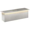 vidaXL Floreira de jardim com LED Prateado 30 x 100 x 30 cm