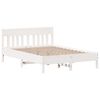 vidaXL Cama sem colch&atilde;o 135x190 cm madeira de pinho maci&ccedil;a branco