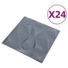 vidaXL Painéis de parede 3D 24 pcs 50x50 cm 6 m² cinza diamante