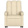 vidaXL Poltrona elevat&oacute;ria de massagens tecido cor creme