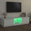 vidaXL M&oacute;vel de TV com luzes LED 140x40x36 cm branco