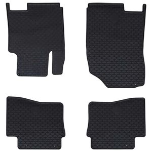 vidaXL Tapete de carro 4 pcs Preto Borracha