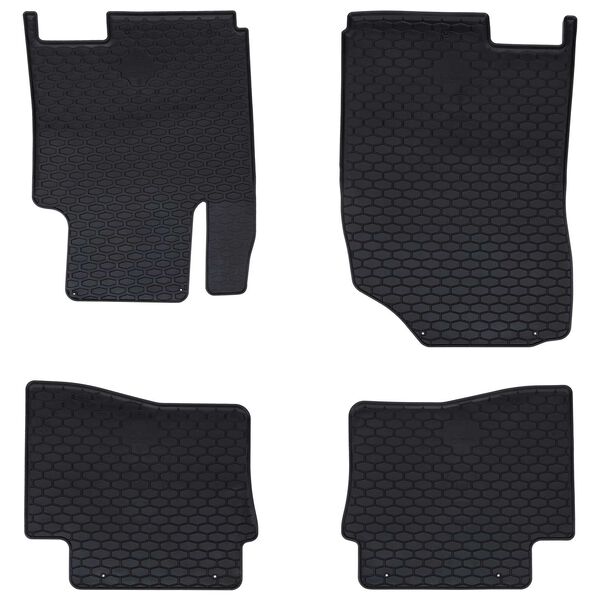 vidaXL Tapete de carro 4 pcs Preto Borracha