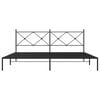 vidaXL Estrutura de cama com cabeceira 193x203 cm metal preto