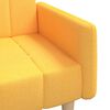 vidaXL Sof&aacute;-cama de 2 lugares tecido amarelo