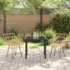 vidaXL Conjunto de Jantar para Jardim 3 pcs Castanho