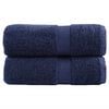 vidaXL Toalhas bid&eacute; premium SOLUND 2pcs 30x50 cm 600 gsm azul-marinho