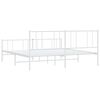 vidaXL Estrutura de cama com cabeceira e pés 183x213 cm metal branco
