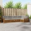 vidaXL Conjunto de Sof&aacute;s para Exterior 5 pcs Cinza Natural e Claro